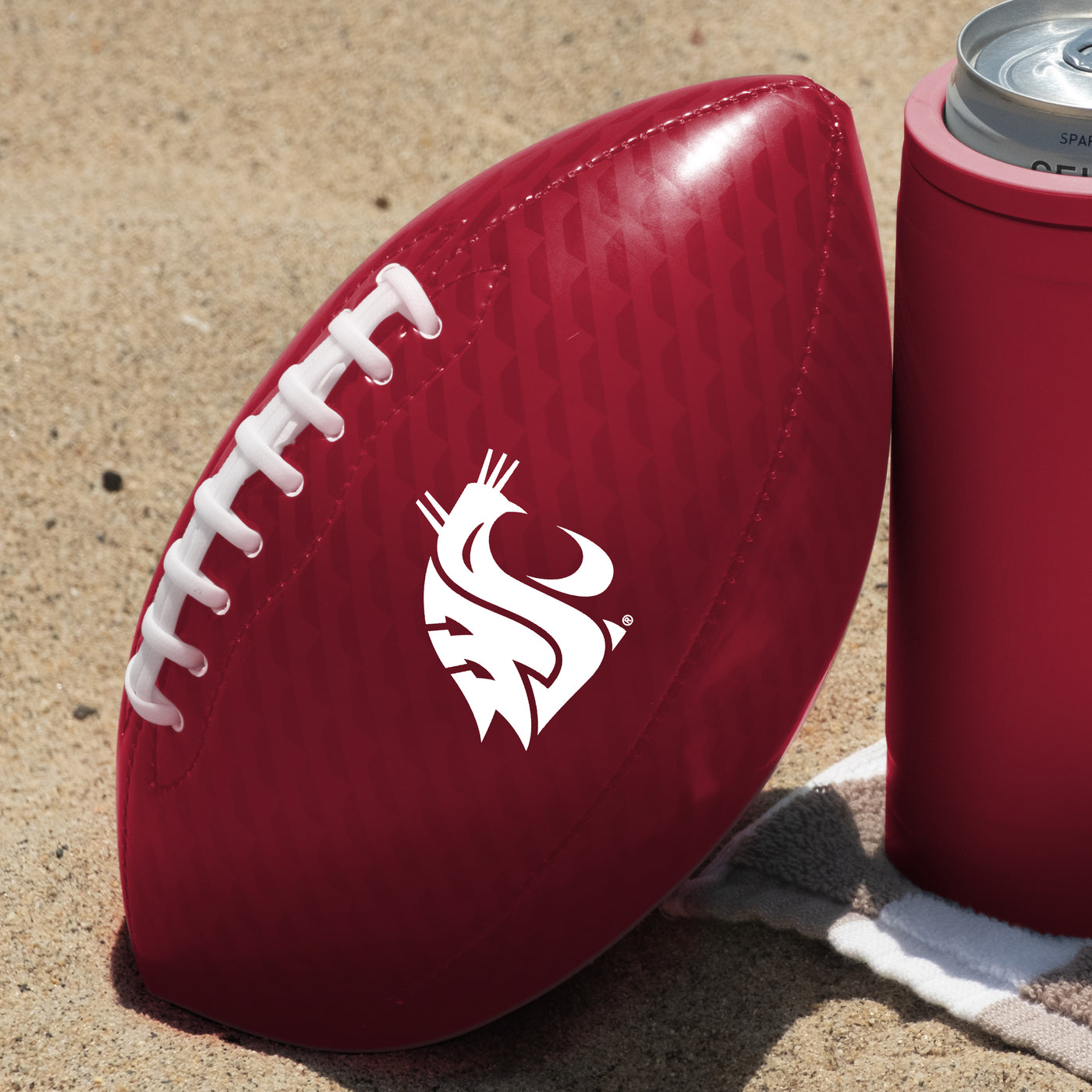 Washington State Carbon Fiber Mini SizeGlossy Football