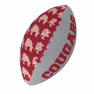Washington State Repeating Mini-Size Rubber Football - Logo Brands