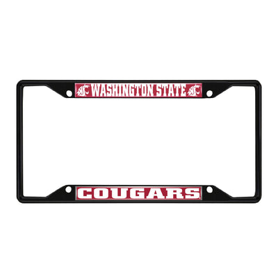 Washington State University Black License Plate Frame