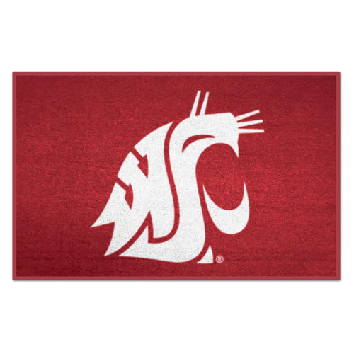 Washington State University starter mat with WSU logo, durable mat for home or office use by Logo Brands.