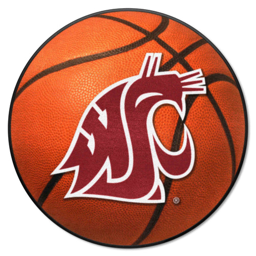 Washington State University basketball mat by Logo Brands, featuring team logo and design for sports fans and college decor.