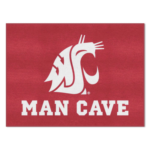 Washington State University Man Cave All-Star mat by Logo Brands, featuring team logo and design for sports fan decor.