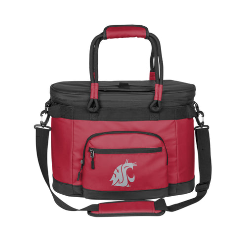 Washington State 35 Can Flex Cooler by Logo Brands, soft-sided cooler with multiple compartments and a carry handle.