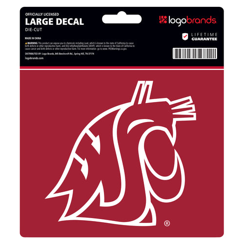 Washington State University large decal sticker featuring the WSU logo, ideal for laptops, water bottles, and personal accessories.