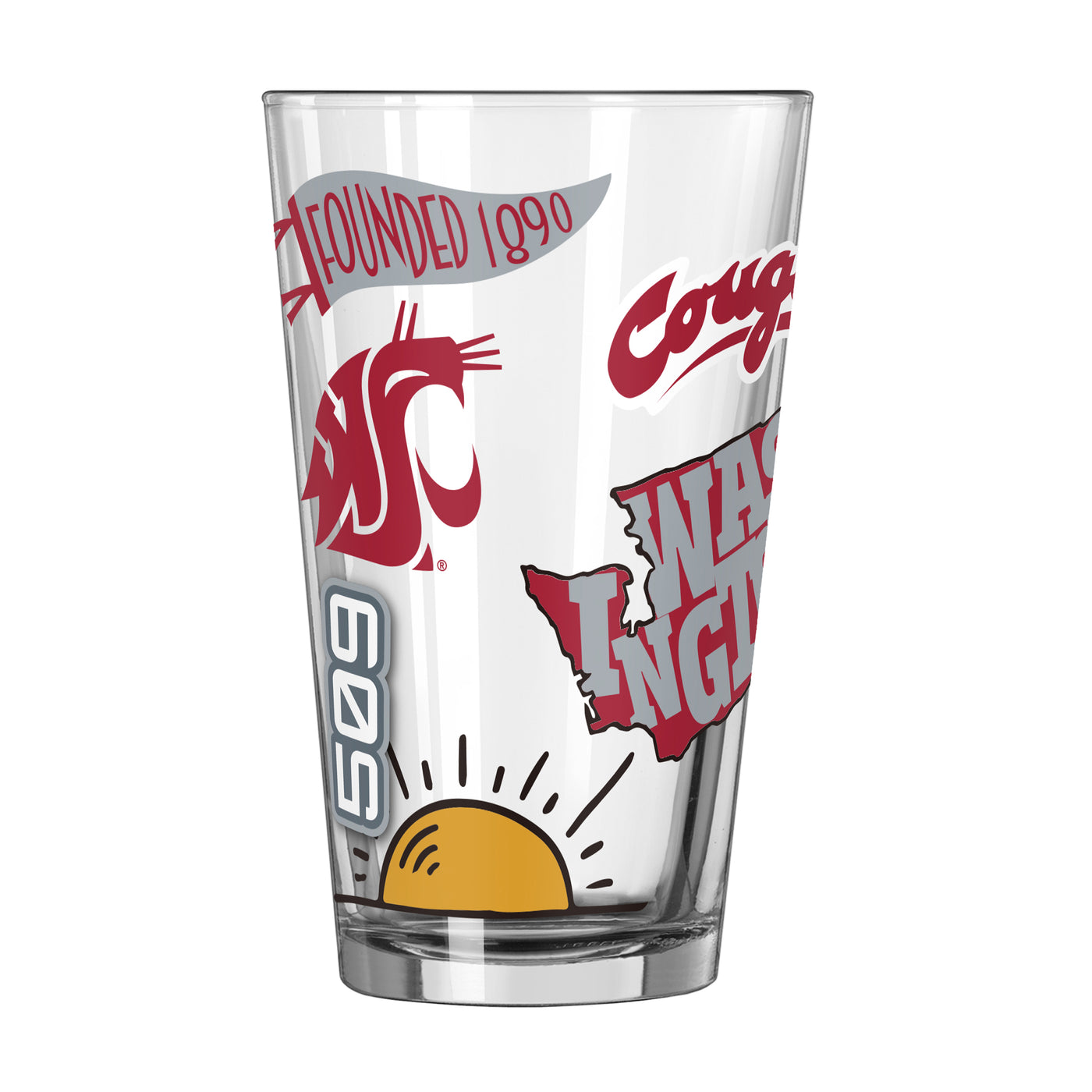 Washington State 16oz Native Pint Glass