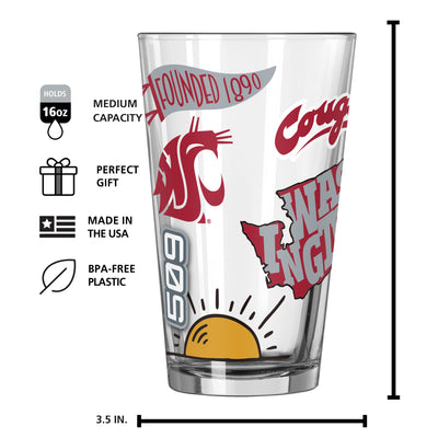 Washington State 16oz Native Pint Glass