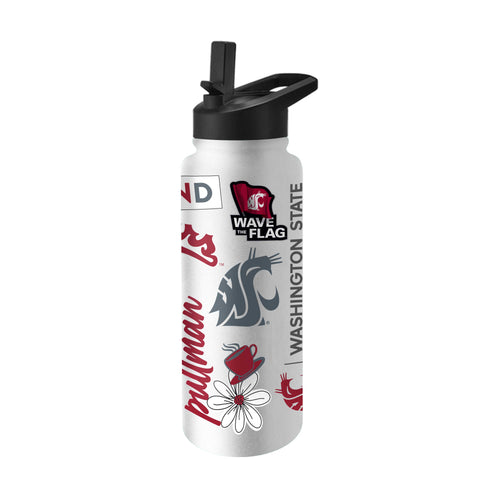 Washington State 34oz Native Quencher Bottle by Logo Brands, durable drinkware with state-themed design and large capacity.