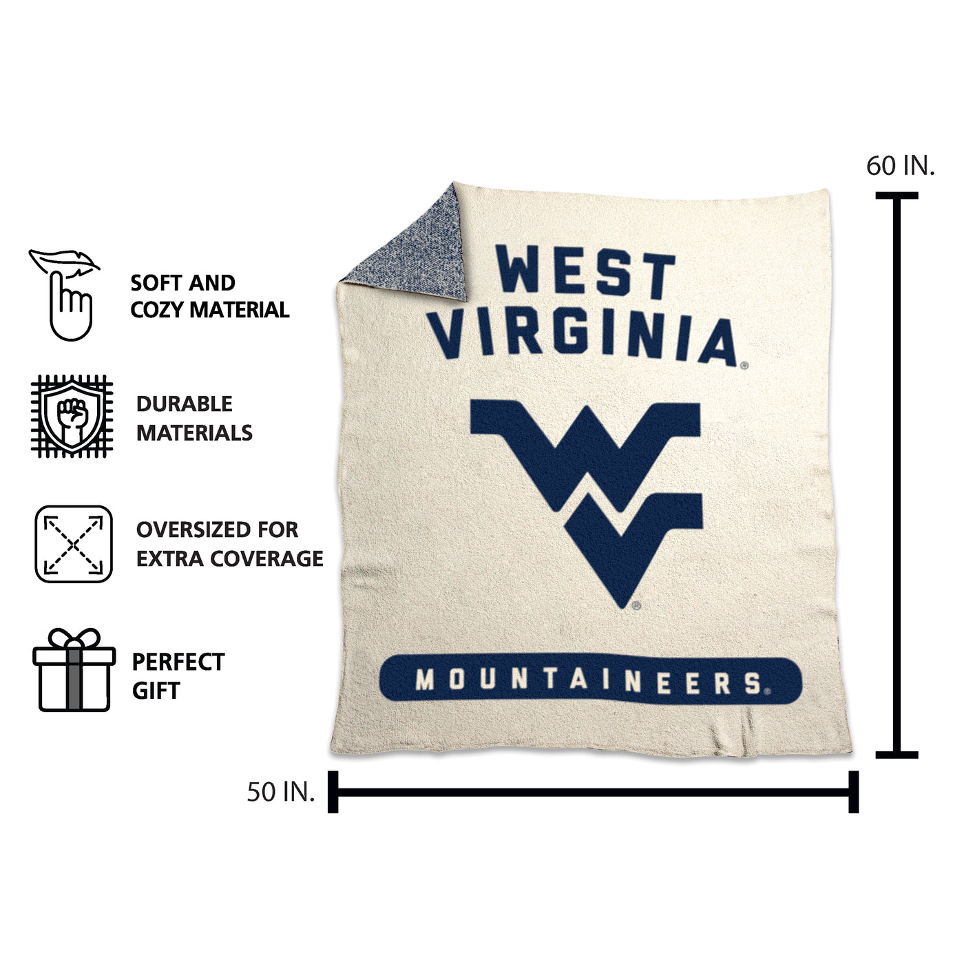 West Virginia Luxe Prime Dreams Throw