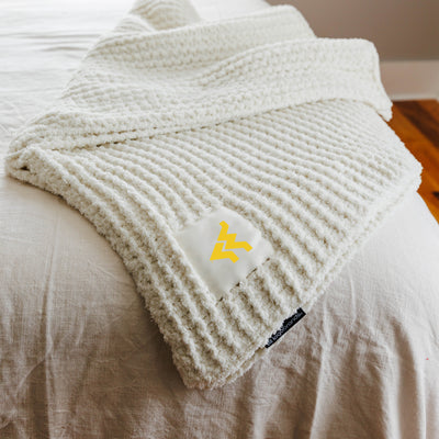 West Virginia Cable Knit Throw 50x60