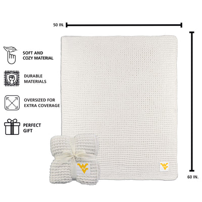 West Virginia Cable Knit Throw 50x60