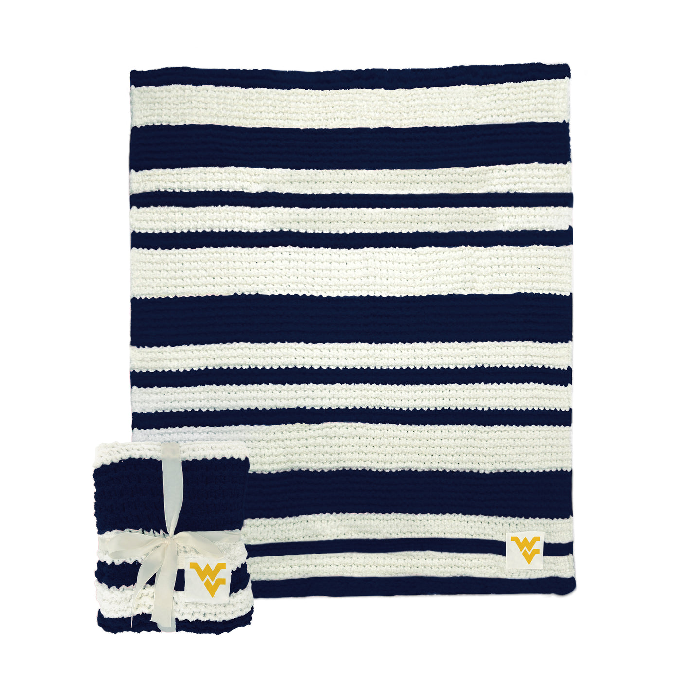 West Virginia Cable Knit Throw 50x60