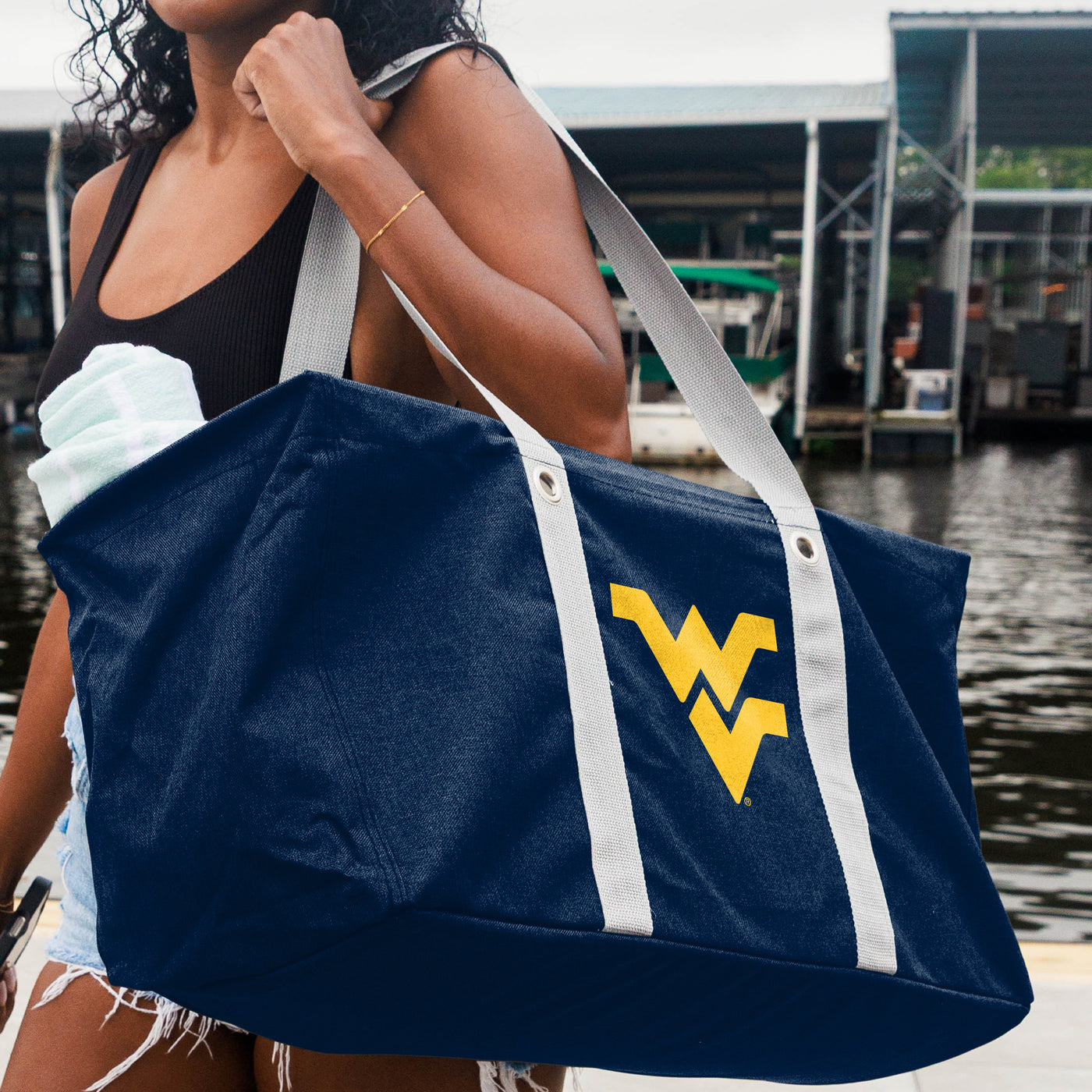 West Virginia Crosshatch Picnic Caddy - Logo Brands