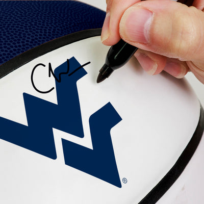 West Virginia Official-Size Autograph Basketball - Logo Brands