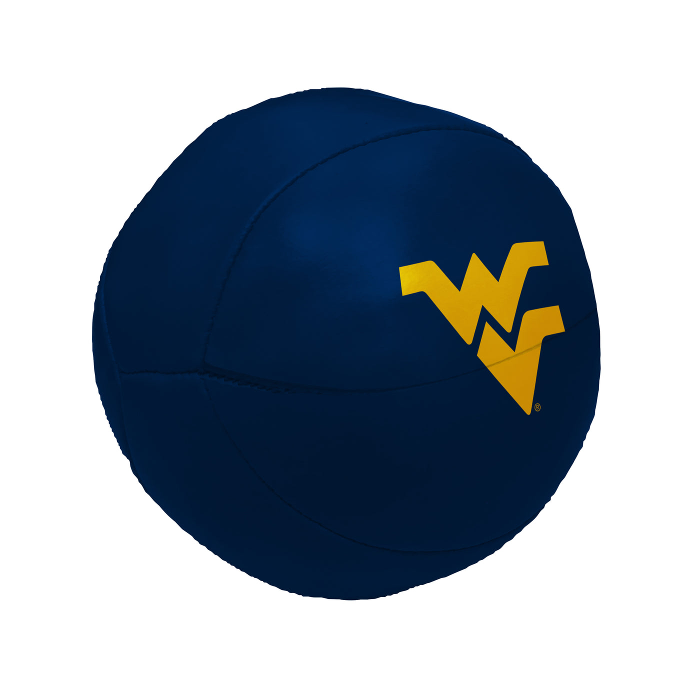 West Virginia University Navy Micro Soft Basketball f/ Primary Logo