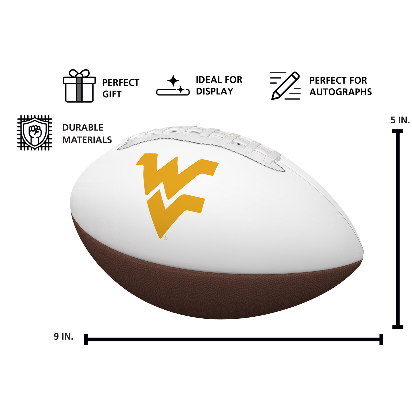 West Virginia Mini Autograph Football