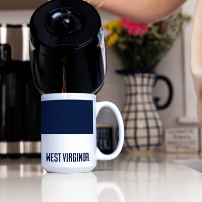West Virginia 15oz Colorblock Sublimated Mug