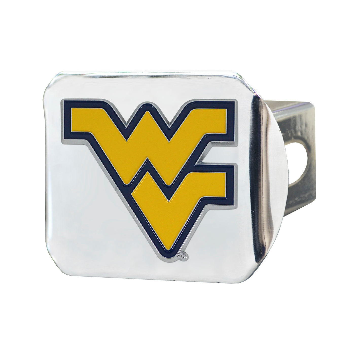 West Virginia University Color on Chrome Hitch Cover