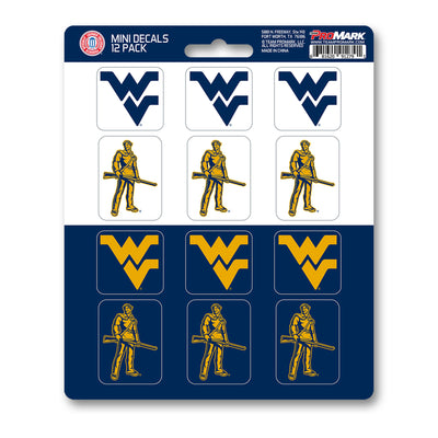 West Virginia University Mini Decal 12-pk