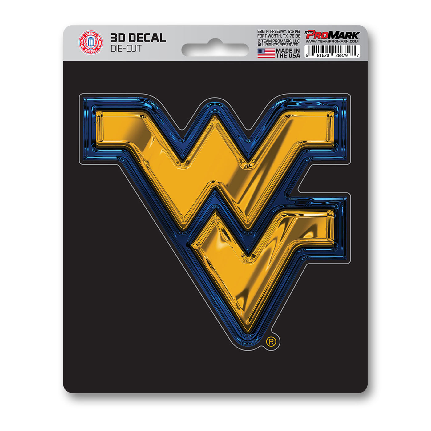 West Virginia University 3D Decal