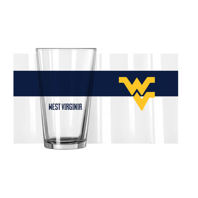 West Virginia 16oz Colorblock Pint Glass