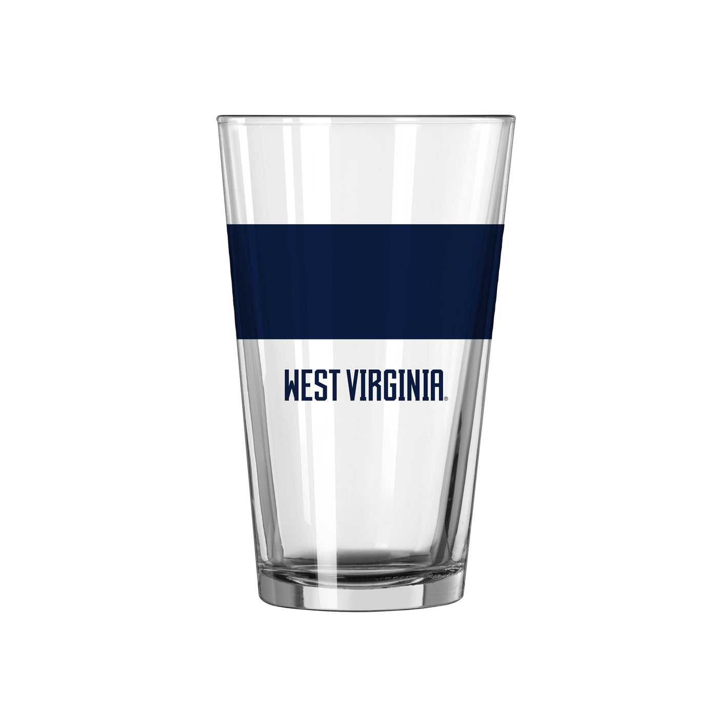 West Virginia 16oz Colorblock Pint Glass