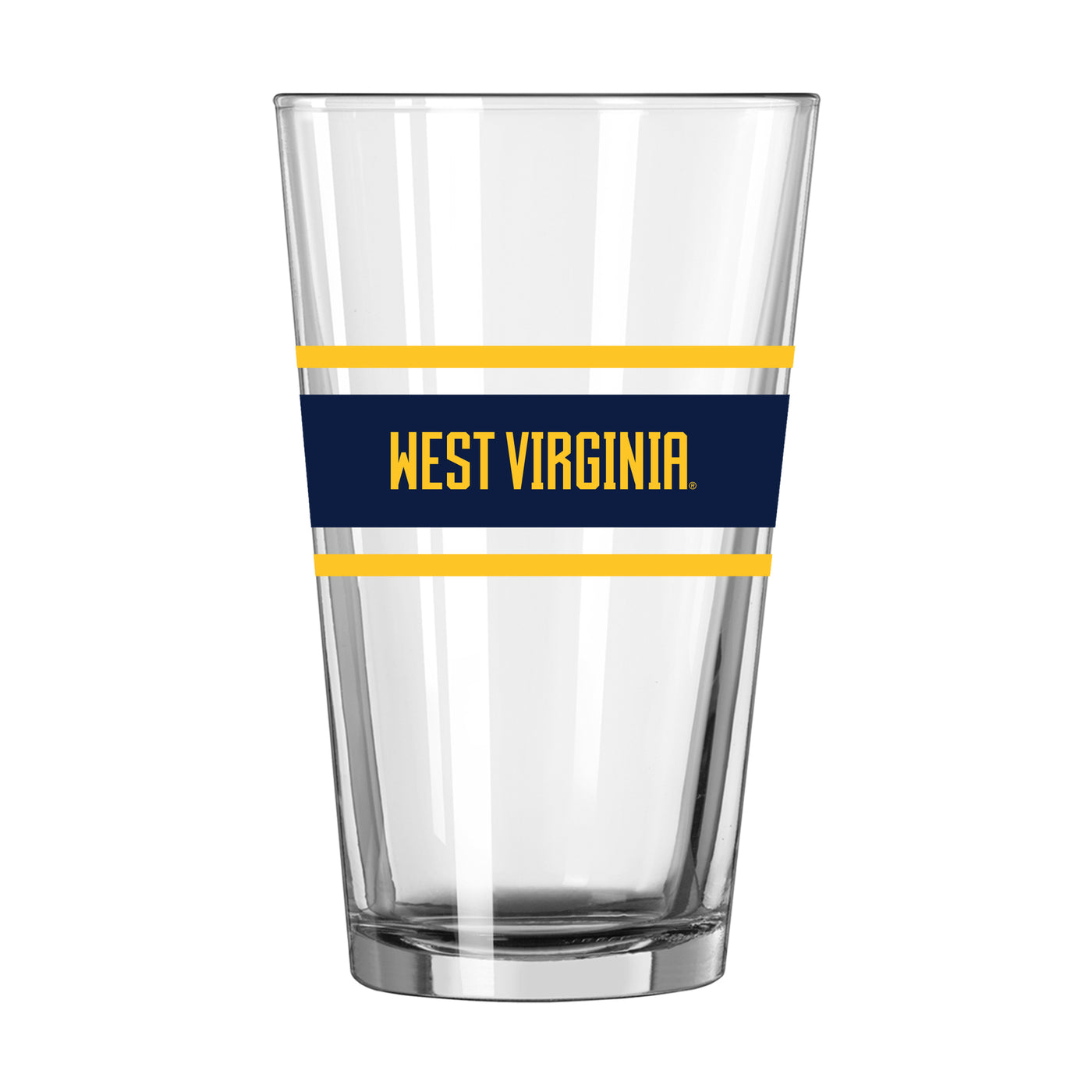 West Virginia 16oz Stripe Pint Glass