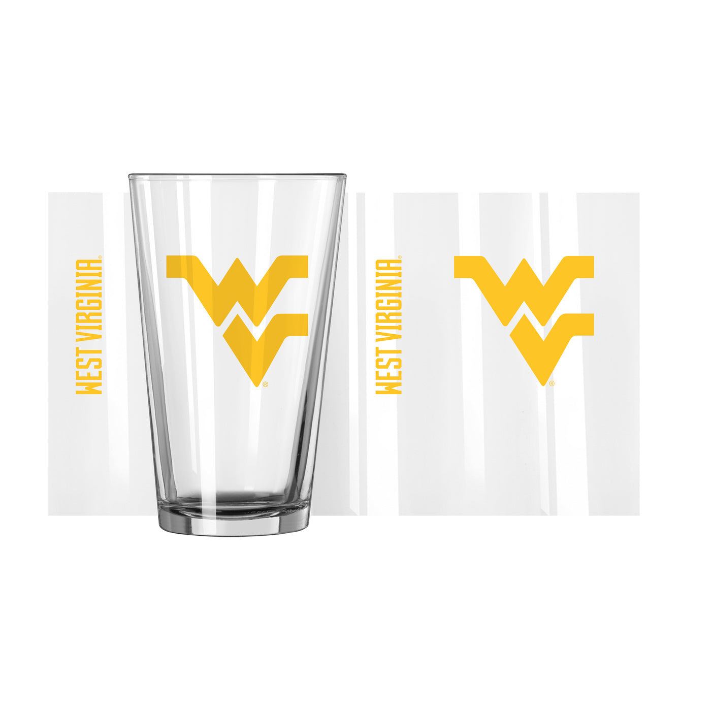 West Virginia 16oz Gameday Pint Glass - Logo Brands