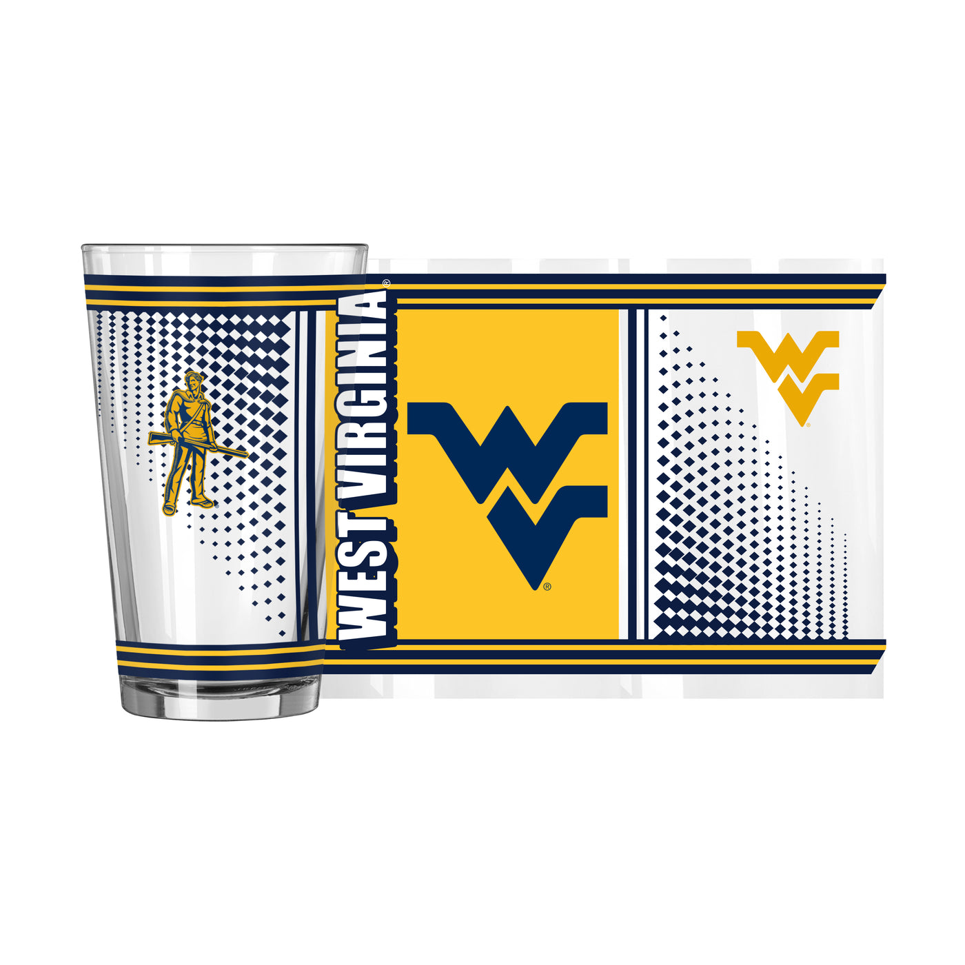 West Virginia 16oz Hero Pint Glass