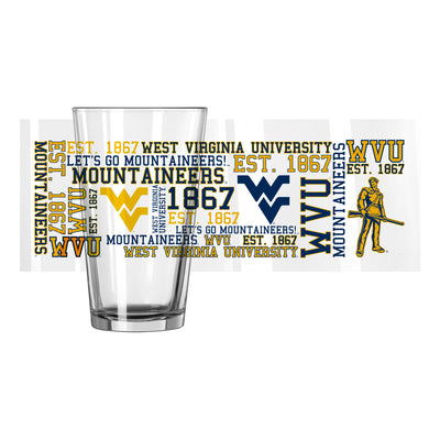 West Virginia 16oz Spirit Pint Glass