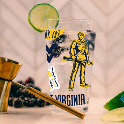West Virginia 16oz Native Pint Glass - Logo Brands