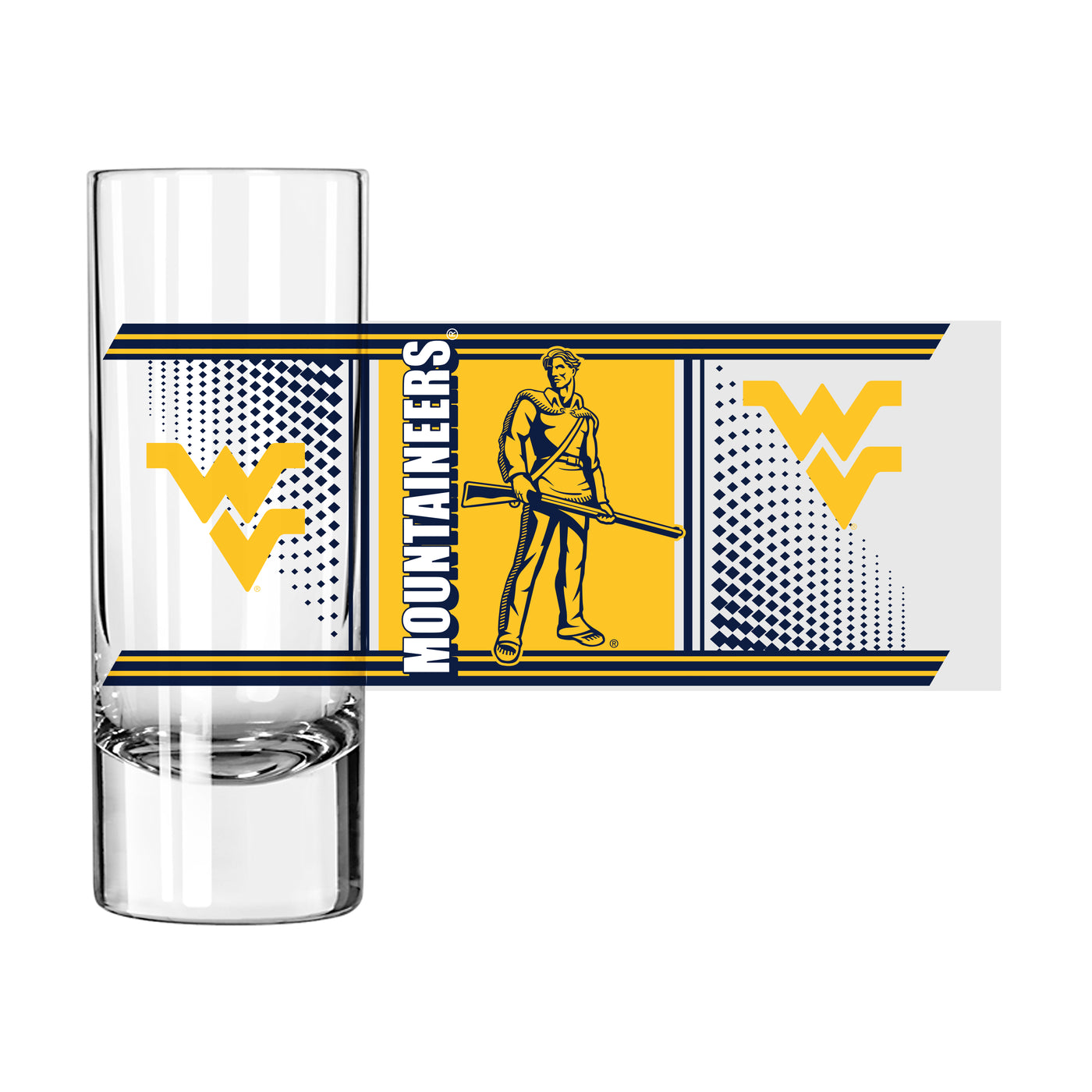 West Virginia 2.5oz Hero Shooter Glass