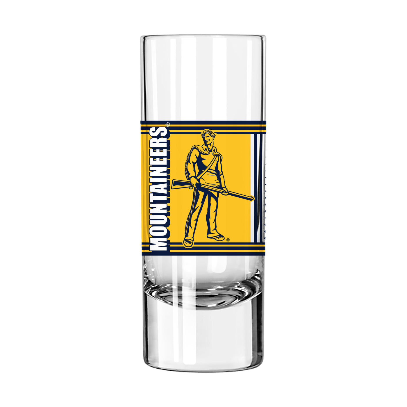 West Virginia 2.5oz Hero Shooter Glass