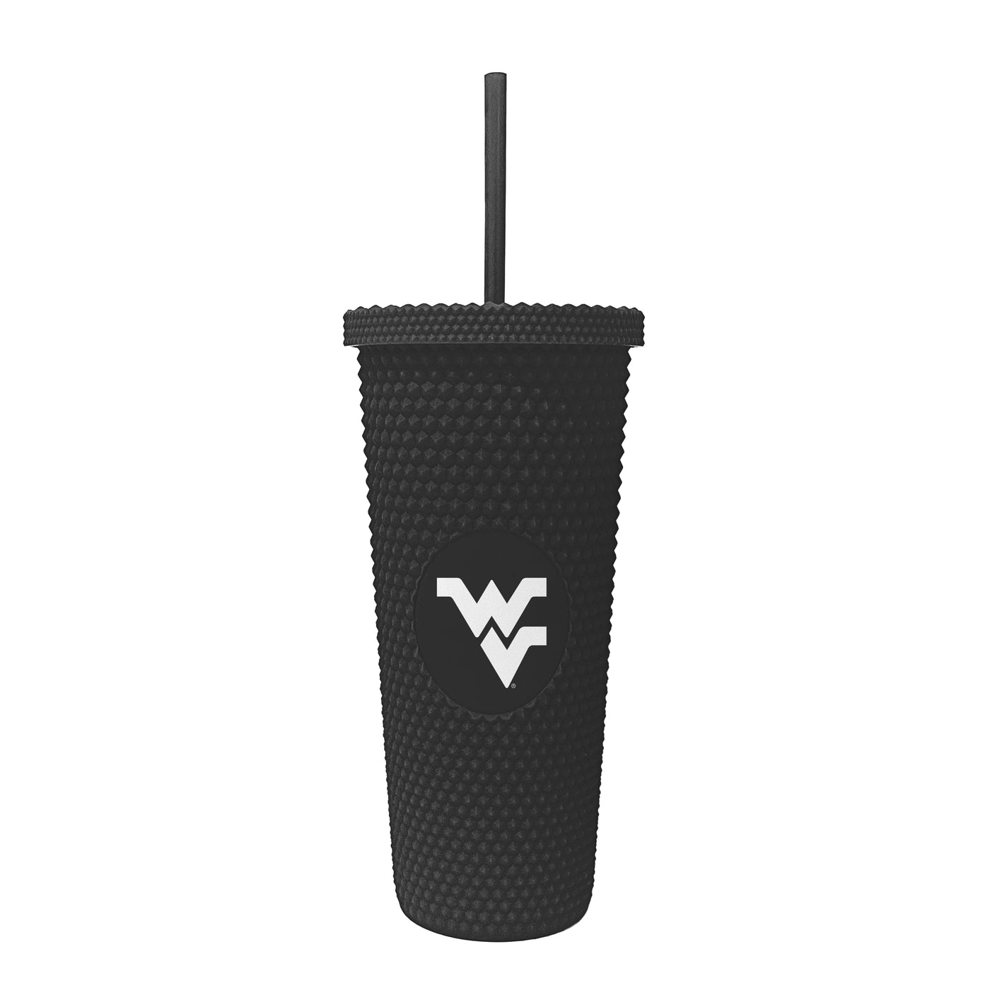 West Virginia Black 24oz Studded Tumbler