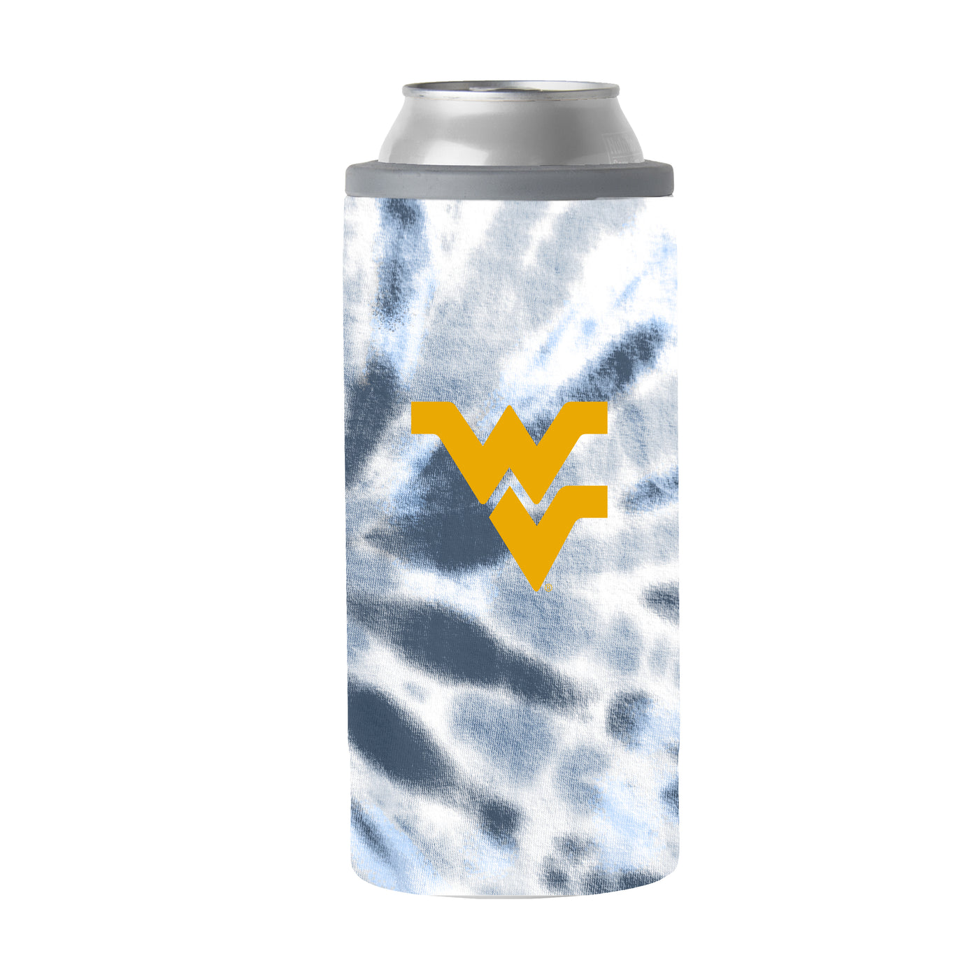 West Virginia 12oz Tie Dye Slim Can Coolie