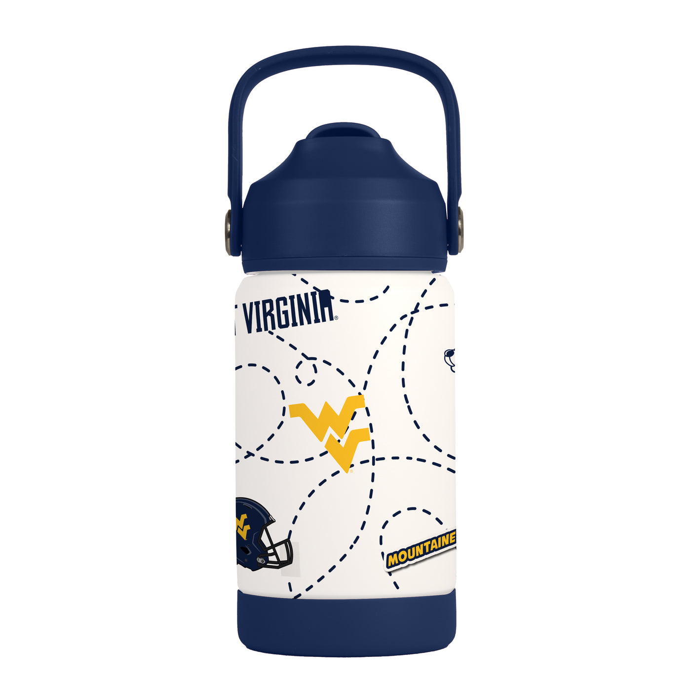 West Virginia 12oz Mascot SS Kids Bottle