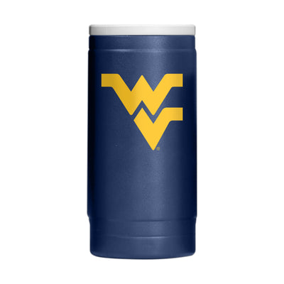 West Virginia Flipside Powder Coat Slim Can Coolie - Logo Brands