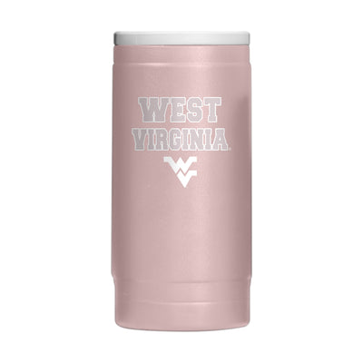 West Virginia  Stencil Powder Coat Slim Can Coolie