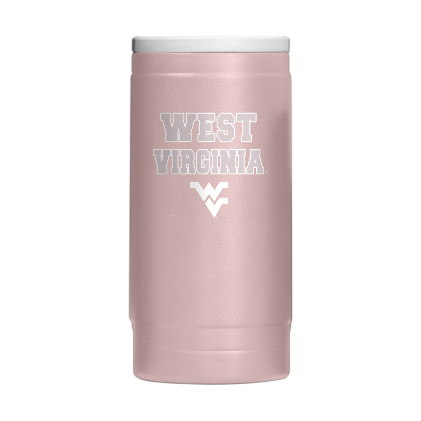West Virginia  Stencil Powder Coat Slim Can Coolie