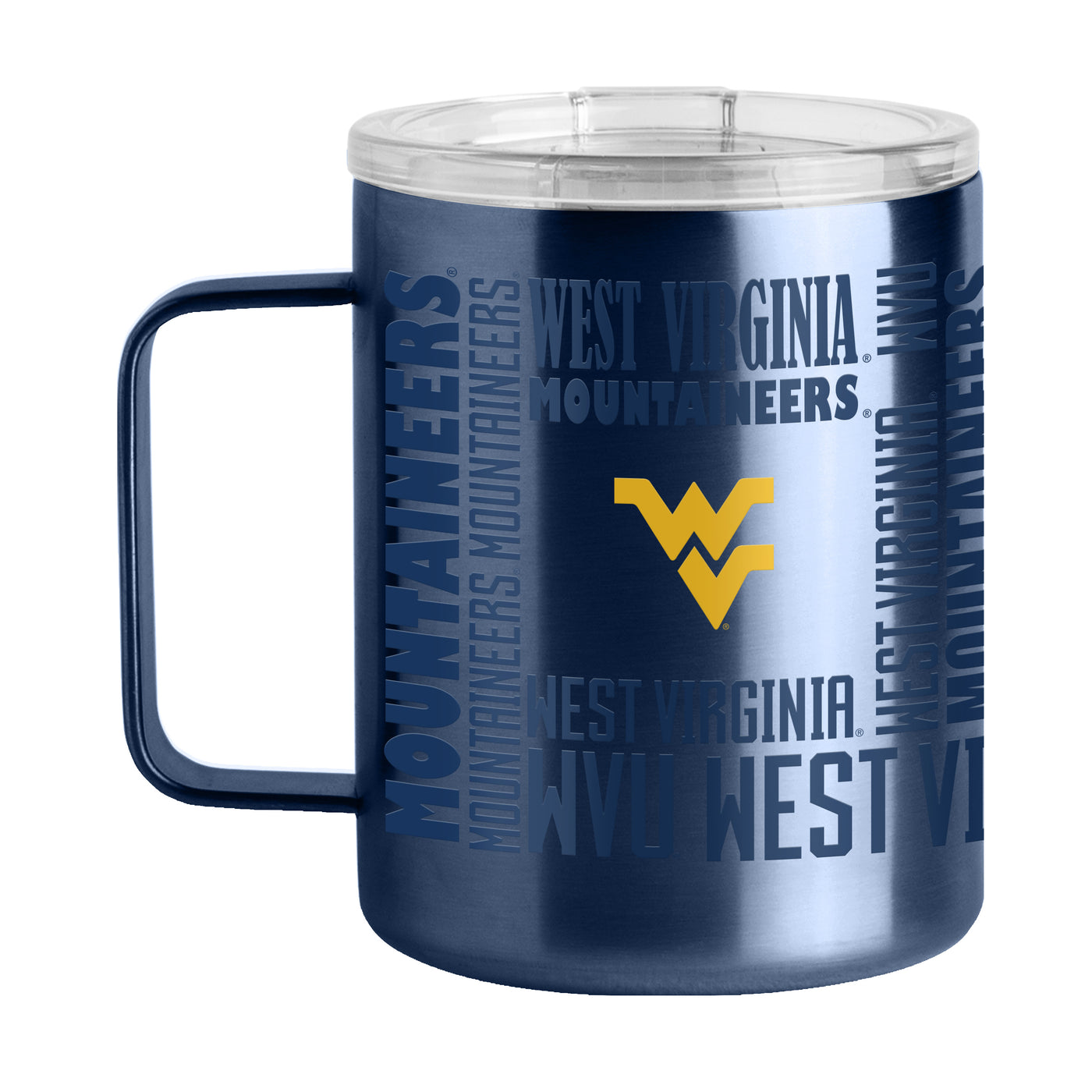 West Virginia 15oz Replay Stainless Steel Mug