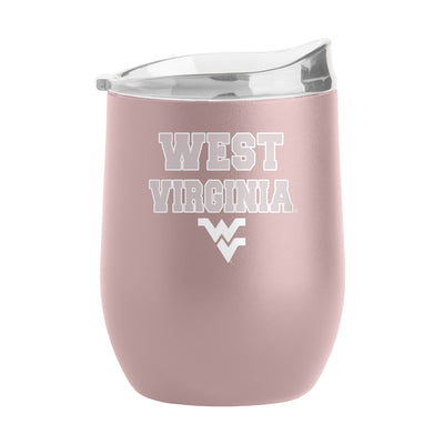 West Virginia 16oz Stencil Powder Coat Curved Beverage