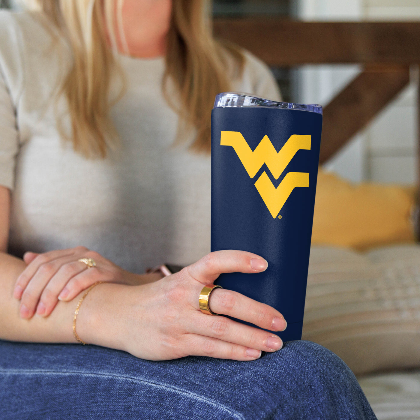 West Virginia 20oz Flipside Powder Coat Tumbler - Logo Brands
