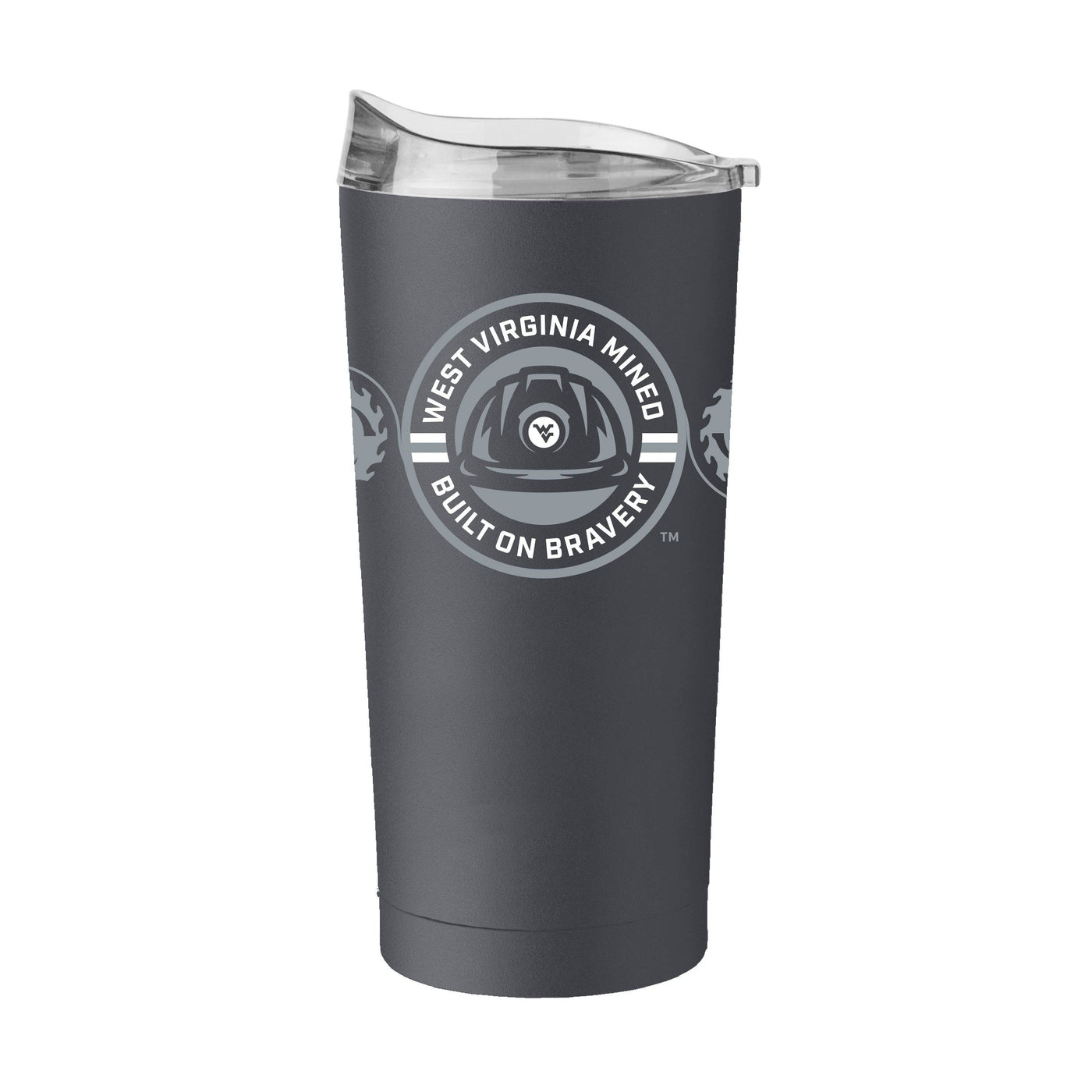 West Virginia Built On Bravery 20oz Powder Coat Tumbler