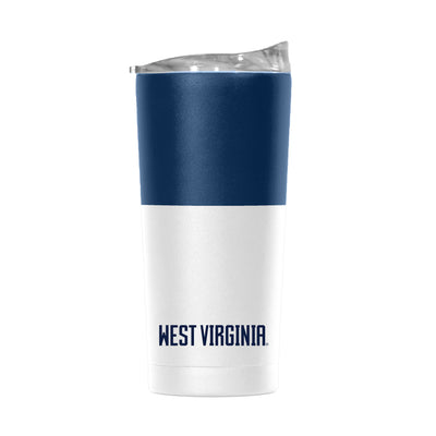 West Virginia 20oz Colorblock White Powder Coat Tumbler