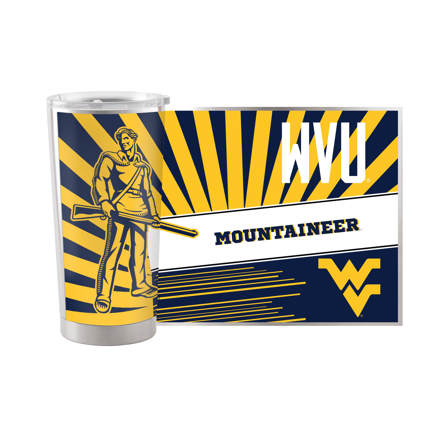 West Virginia 20oz Mascot Stainless Steel Tumbler