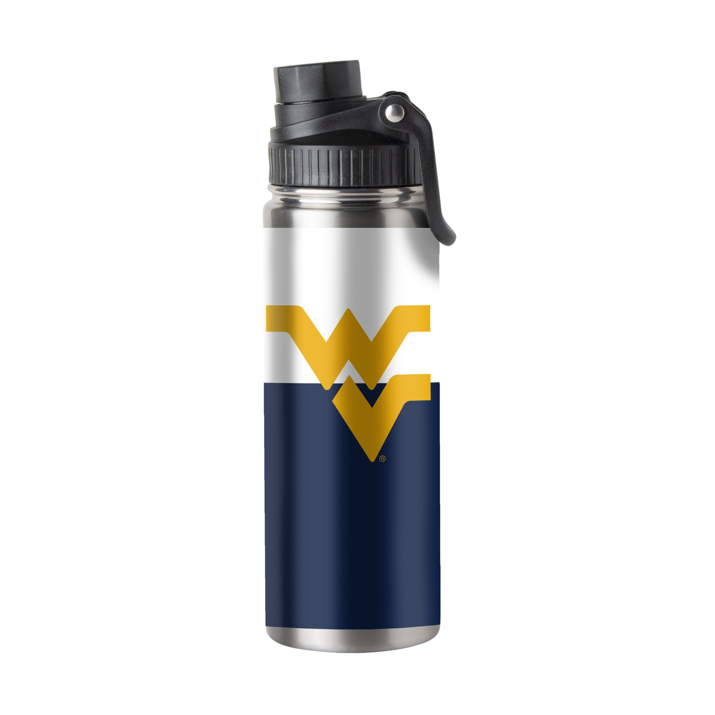 West Virginia Colorblock 21oz Twist Top Bottle
