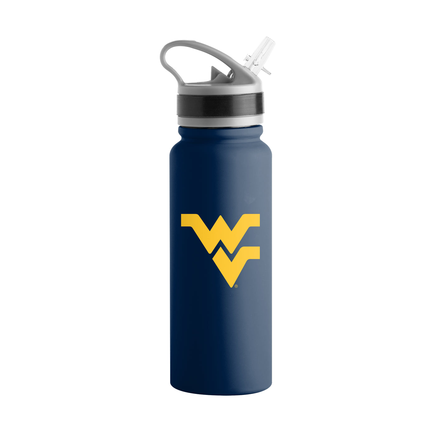 West Virginia 25oz Campus Color Letterman Stainless Single Wall Flip Top Bottle