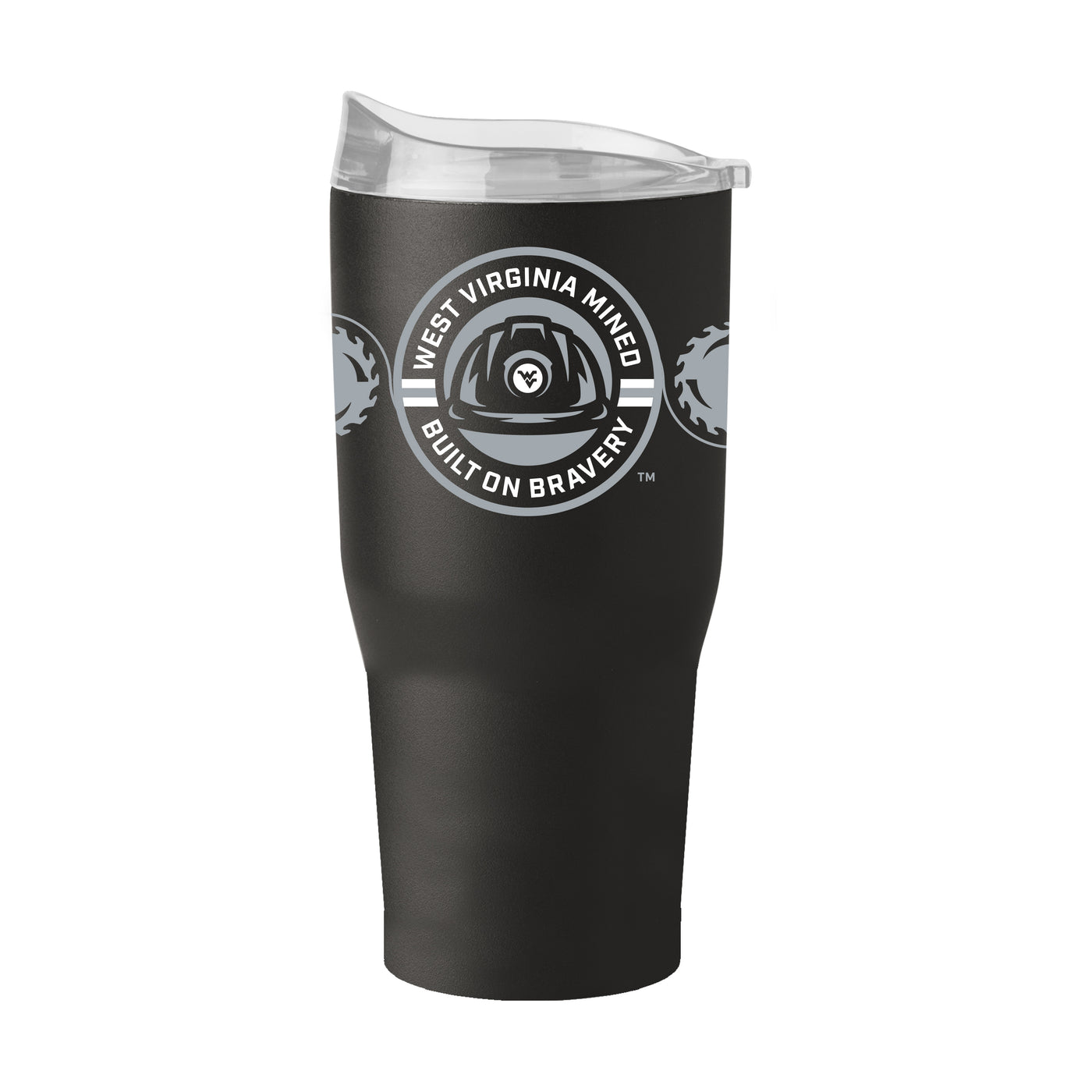 West Virginia Built On Bravery 30oz Powder Coat Tumbler