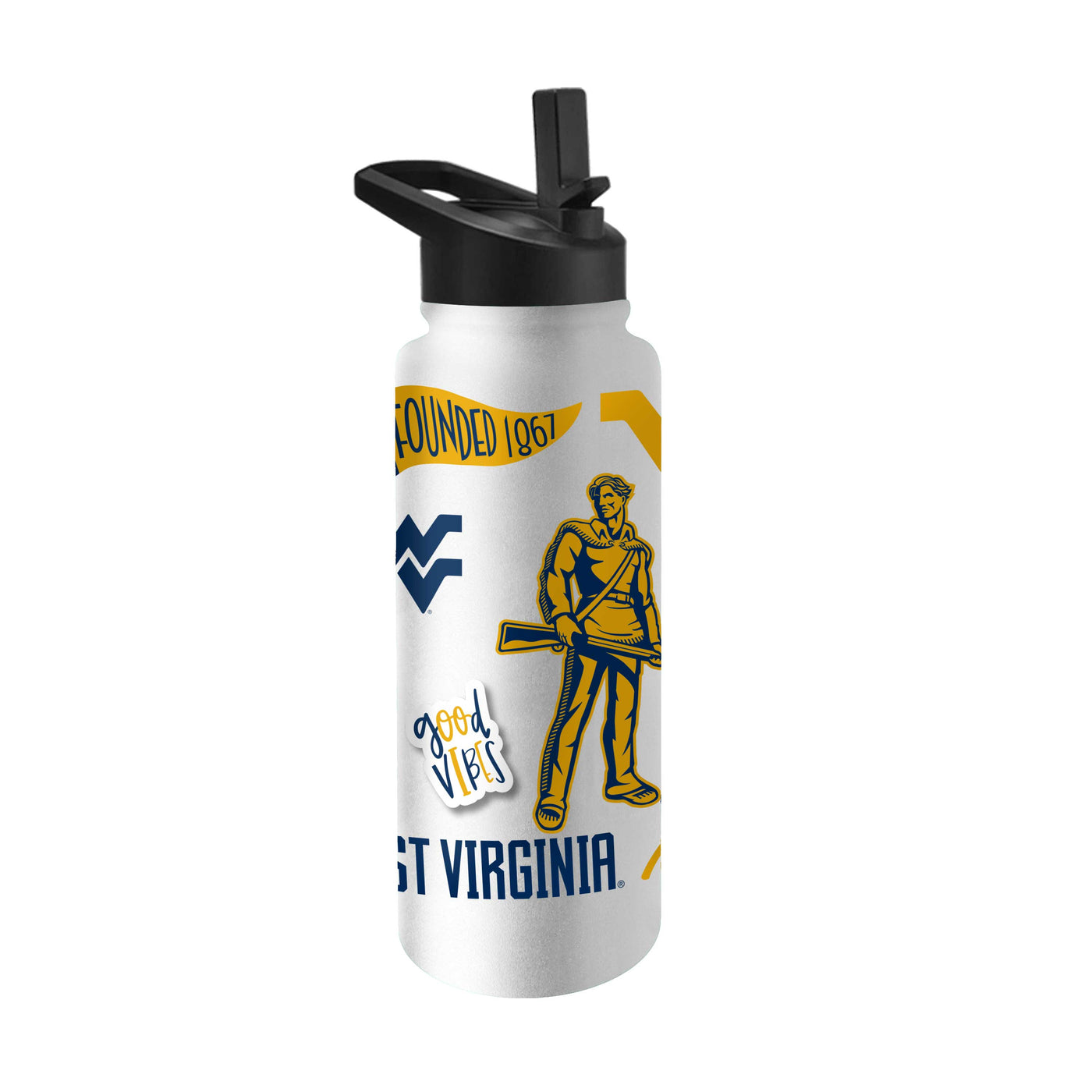 West Virginia 34oz Native Quencher Bottle - Logo Brands