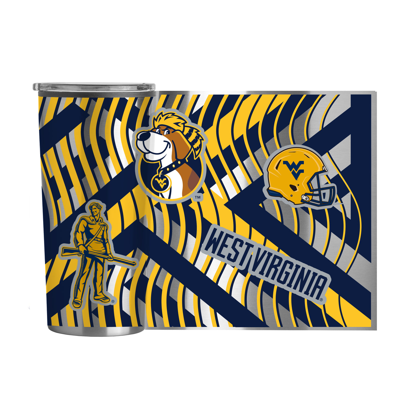 West Virginia 20oz Flex Plastic Wall Stainless Tumbler