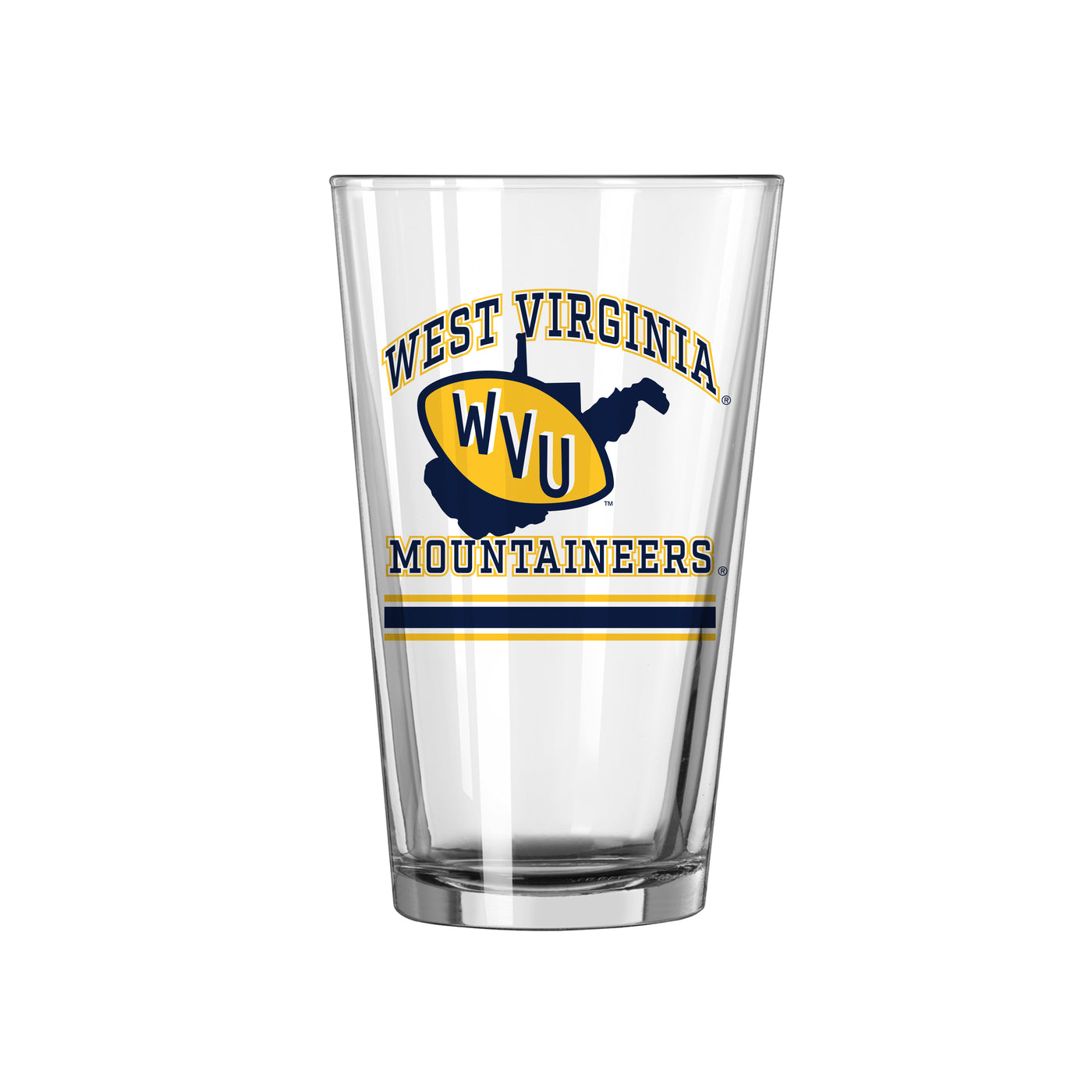 West Virginia 16oz Archway Pint Glass
